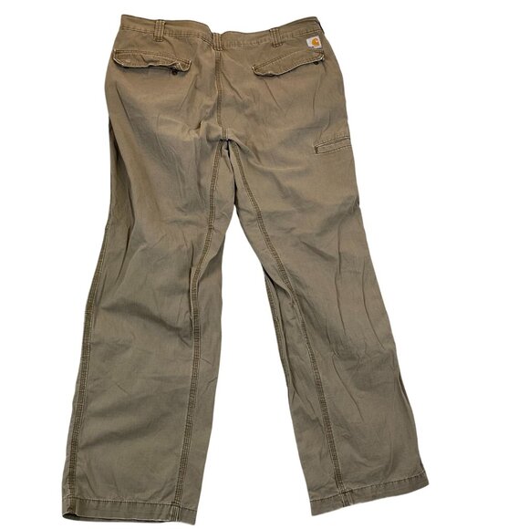 Carhartt Mens Pants 40x32 Relaxed Straight Fit Khaki 100% Cotton - Picture 2 of 13